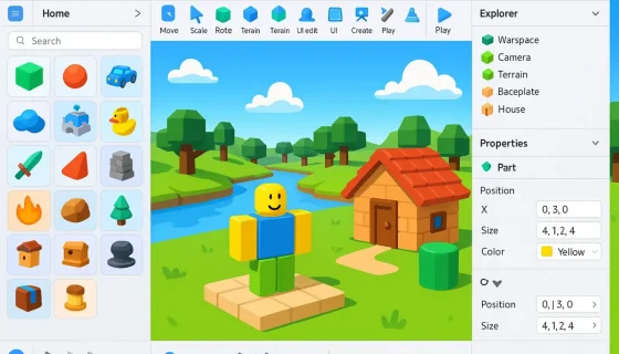 Roblox Studio 2025: обновлённый интерфейс, инструменты и возможности